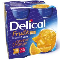 Delical Fruit Drink Orange 4 x 200 ml