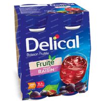 Delical Fruit Drink Grape 4 x 200 ml