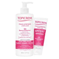 Topicrem DA Emolliërende Balsem + DA Ultra Rijke Reinigingsgel Gelaat en Lichaam 500+75 ml