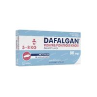 Dafalgan® Pédiatrique Paracetamol 80 mg 12 suppositoires