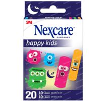 3M Nexcare Happy Kids Monsters Assortiment 20 pansements