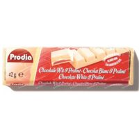 Prodia Chocoladereep Wit Praline 35 g - 20 stuks
