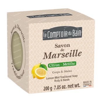 Le Comptoir du Bain Traditionele Marseillezeep Citroen - Munt 200 g