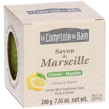 Le Comptoir du Bain Traditionele Marseillezeep Citroen - Munt 200 g
