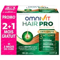Omnivit Hair Pro Nutri Repair + 60 Comprimés GRATUITS 120+60 comprimés