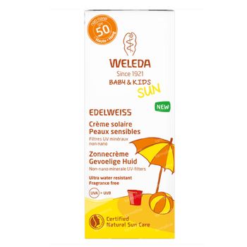 Weleda Baby & Kids Edelweiss Zonnecrème Gevoelige Huid SPF50 50 ml