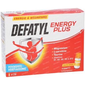 Defatyl Energy Plus Drinkbaar 28x15 ml flesjes