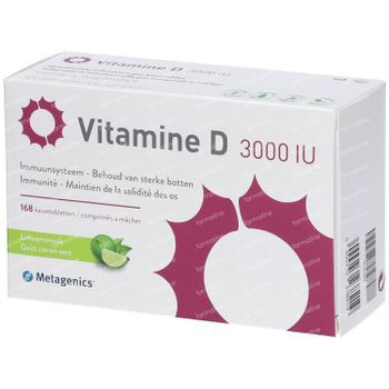 Vitamine D 3000IU 168 kauwtabletten