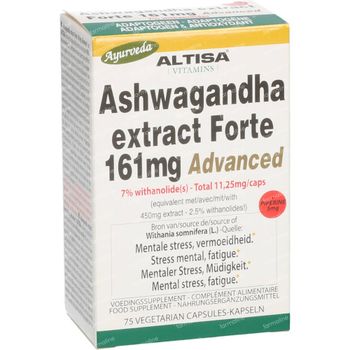 Altisa Ashwaganda Extract Forte 161 mg Advanced 75 capsules