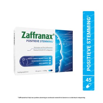 Zaffranax Positieve Stemming - Emotioneel, Stress, Vermoeidheid 45 capsules