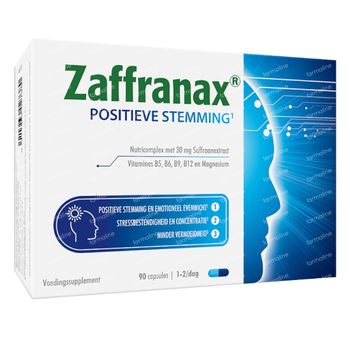Zaffranax Positieve Stemming - Emotioneel, Stress, Vermoeidheid 90 capsules