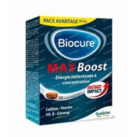 Biocure® MAX - Energie Instantanée, Concentration, Vitamine 30 comprimés