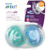 Philips AVENT Sucette + 18 mois Ultra Air Night - 2 pièces