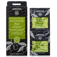 Apivita Beauty Express Intensive Exfoliating Cream with Olive 2x8 ml