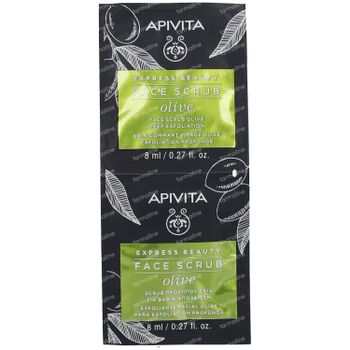 Apivita Beauty Express Intensief Reinigende Exfoliërende Crème met Olijf 2x8 ml