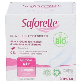 Saforelle® Serviette Hygiénique 10 pansement(s)