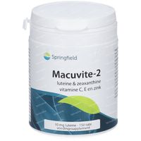 Springfield Macuvite 2 Luteïne/Zeaxanthine, Vitamine C, E & Zink 150 tabletten