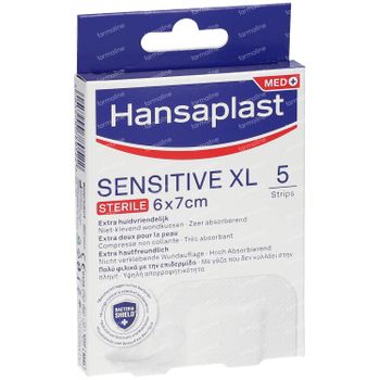 Hansaplast Sensitive XL Steriel 6x7cm 5 stuks
