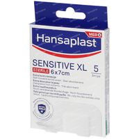 Hansaplast Sensitive XL Steriel 6x7cm 5 stuks