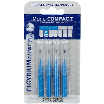 Elgydium Clinic Mono COMPACT Interdentalbürste Blau  0.8mm 4 st