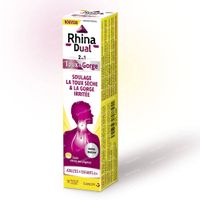 Rhina Dual Toux + Gorge - Toux Sèche & Gorge Irritée 18 comprimés à sucer