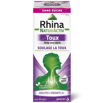 Rhina NaturActiv Toux Sirop sans Sucre - Toux 120 ml