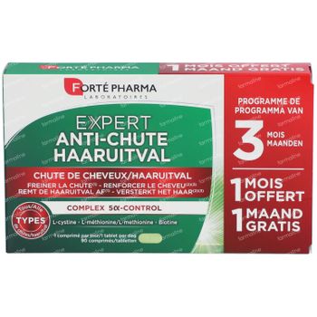 Forté Pharma Expert Anti-Haaruitval 2+1 Maand GRATIS 60+30 tabletten