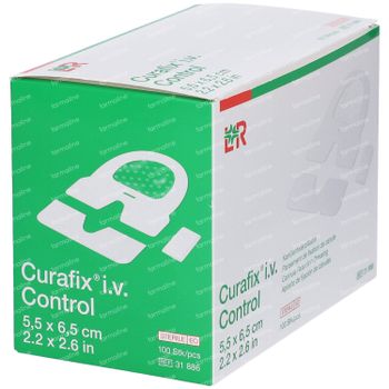 Curafix i.v. Control 5,5x6,5cm 100 stuks