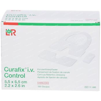 Curafix i.v. Control 5,5x6,5cm 100 stuks
