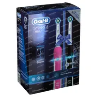 NieuwZeeland boog voor Oral-B Smart 4 4900 Elektrische Tandenborstel Zwart & Roze DUO 1 set hier  online bestellen | FARMALINE.be