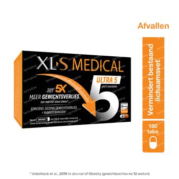 XL-S Medical Ultra 5 - Helpt je Gezond Afvallen en Ondersteunt je Dieet 180 capsules