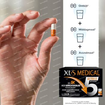 XL-S Medical Ultra 5 - Helpt je Gezond Afvallen en Ondersteunt je Dieet 180 capsules