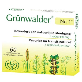 Grünwalder Nr. 1 Natuurlijke Stoelgang 60 tabletten