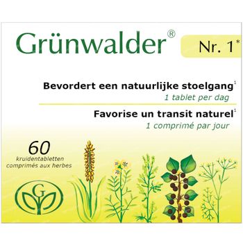 Grünwalder Nr. 1 Natuurlijke Stoelgang 60 tabletten