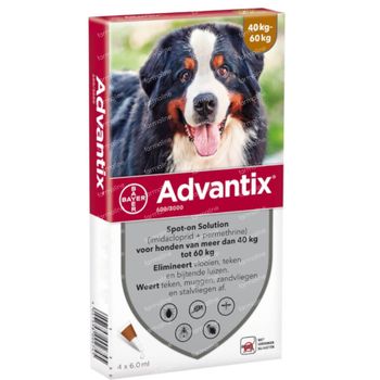 Advantix Spot-On 600/3000 Solution Chien 40<60KG 4x6 ml