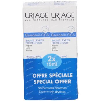 Uriage Bariéderm Cica-Lips Beschermende Balsem DUO 2x15 ml