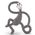 Matchstick Monkey Dancing Anneau de Dentition Gris 1 pièce