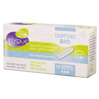 Unyque Tampon zonder Inbrenghuls - Normal - 100% Biologische Katoen 16 tampons