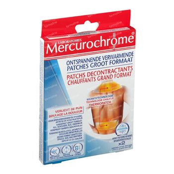 Mercurochrome Patchs Décontractants Chauffants 2 pièce