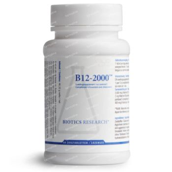 Biotics B12 2000 mcg 60 zuigtabletten
