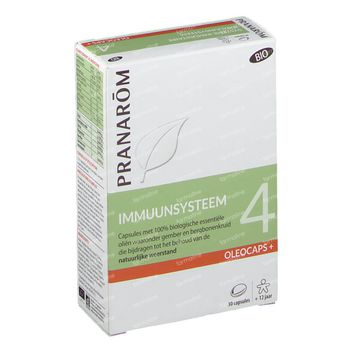 Pranarôm Oleocaps+ 4 Système Immunitaire Bio 30 capsules