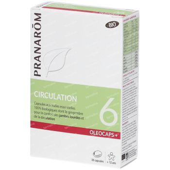Pranarôm Oléocaps+ 6 Circulation Bio 30 capsules