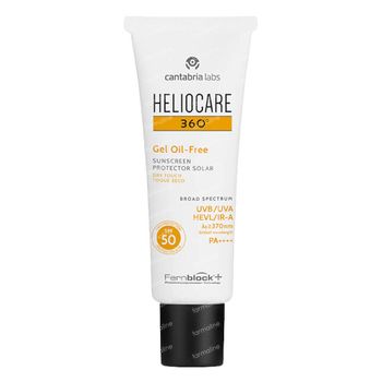 Heliocare 360° Gel Oil-Free SPF50 - Zonnecrème Vette Huid 50 ml