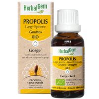 Herbalgem Propolis Breed Spectrum Keel Bio 15 ml gouttes