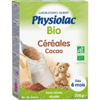 Physiolac Bio Céréales Cacao 6 Mois+ 200 g