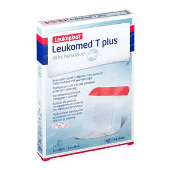 Leukomed T Plus Skin Sensitive 8x10cm 5 pièces