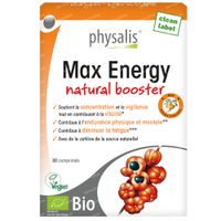 Physalis® Max Energy Natural Booster Bio 30 comprimés