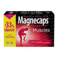 Magnecaps Spieren 84 capsules Magnesium 450mg & Vit B6 + 33% GRATIS 84+28 capsules