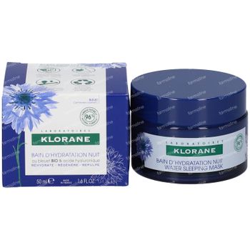 Klorane Water Sleeping Mask with Organic Cornflower & Hyaluronic Acid 50 ml