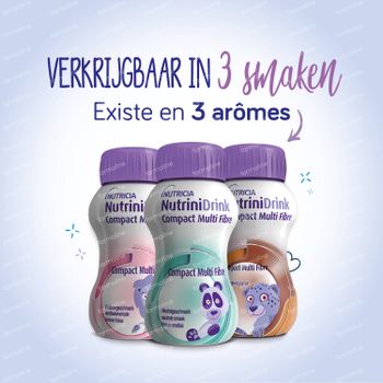NutriniDrink Compact Multi Fibre Fraise 4x125 ml